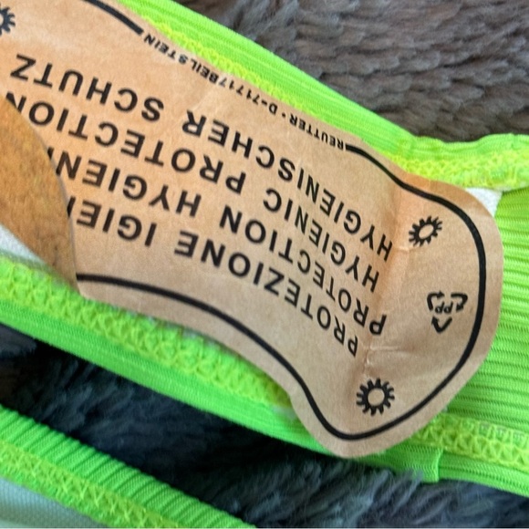 Neon Green Bikini Ribbed Bottom Small - Picture 6 of 7